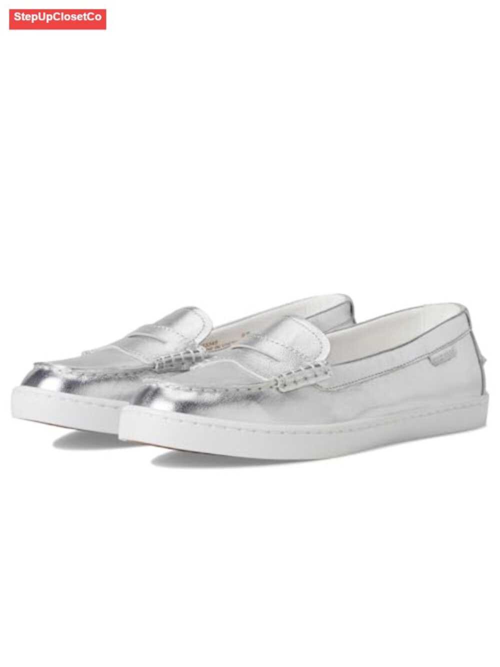 Women's Penny Loafers Leather Canvas EVA Footbed Casual